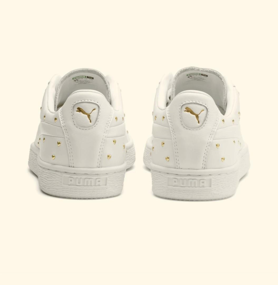 Puma basket best sale studs white