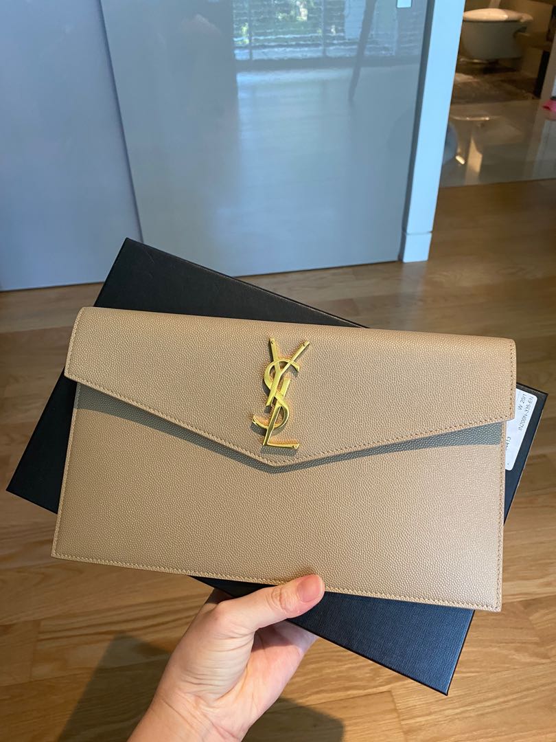 Beige envelope clutch sales