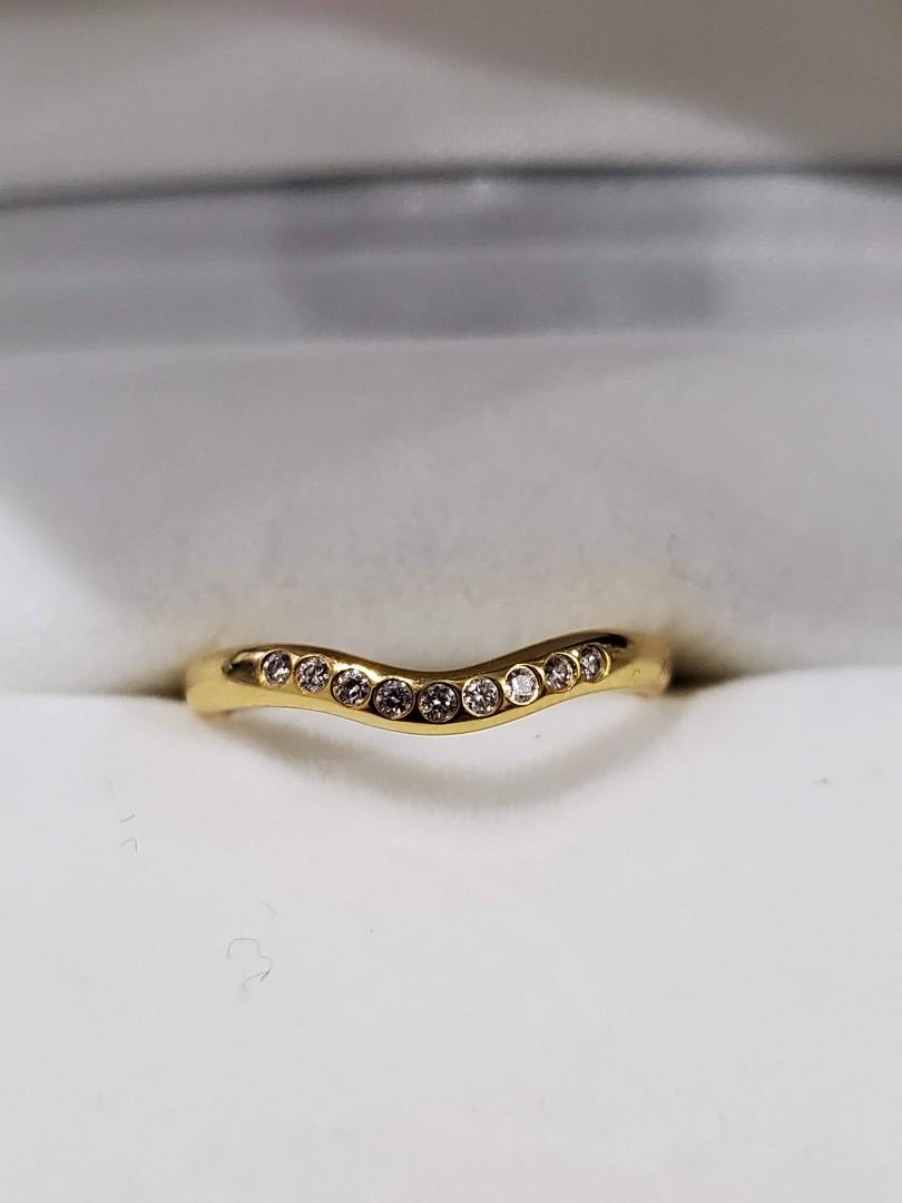 Authentic Tiffany Ring with diamonds (Category: Luxury Accessories) located in Pasig City. Submitted by castlescollections (Listing ID 1056369624, Image 1). Description: authentic tiffany ring with real diamonds 18k yellow gold pawnable pls dm me if interested.