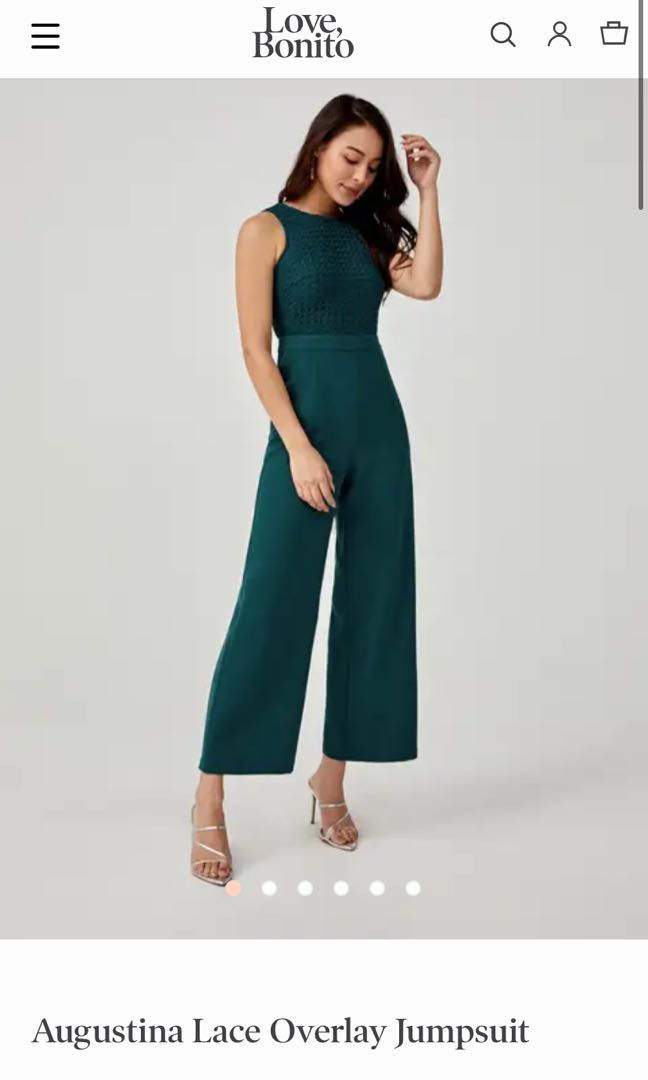 Lace overlay jumpsuit cheap