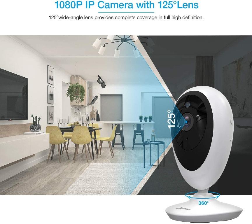 Wansview Wireless WiFi Camera for Home Security and Baby Monitoring, 1080P  HD Resolution. 
