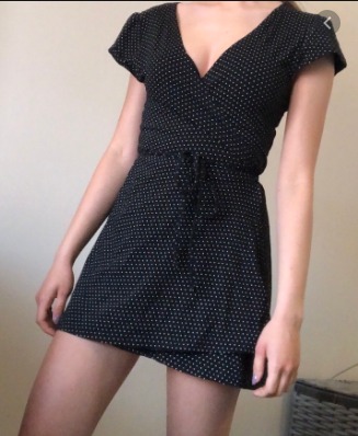 Brandy melville polka shop dot wrap dress