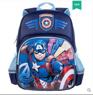 Captain America School Bag Backpack for Boys Toddlers Pre-schoolers (non 3D design)