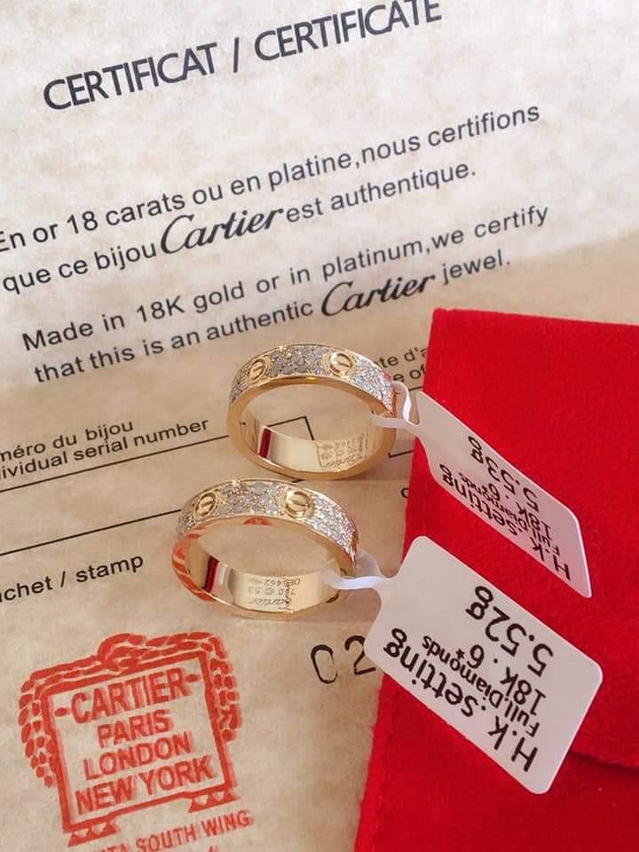 Cartier Ring with diamonds Hk Setting Women s Fashion Jewelry Organizers Rings on Carousell