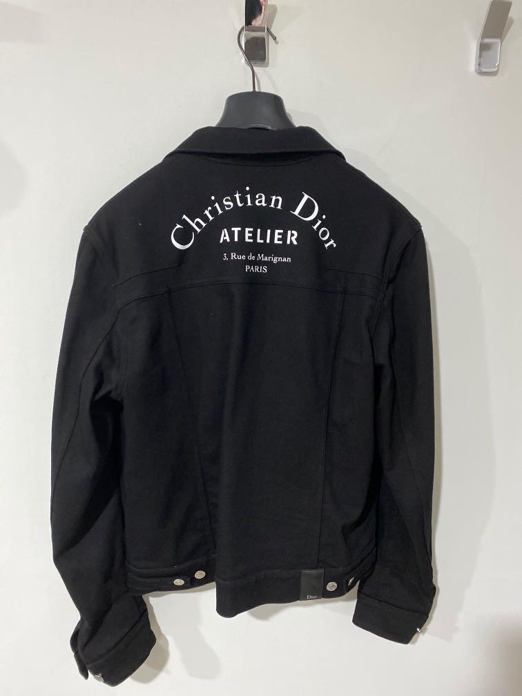 Dior Homme Black Rose Patch Denim Jacket In 900 Black  ModeSens