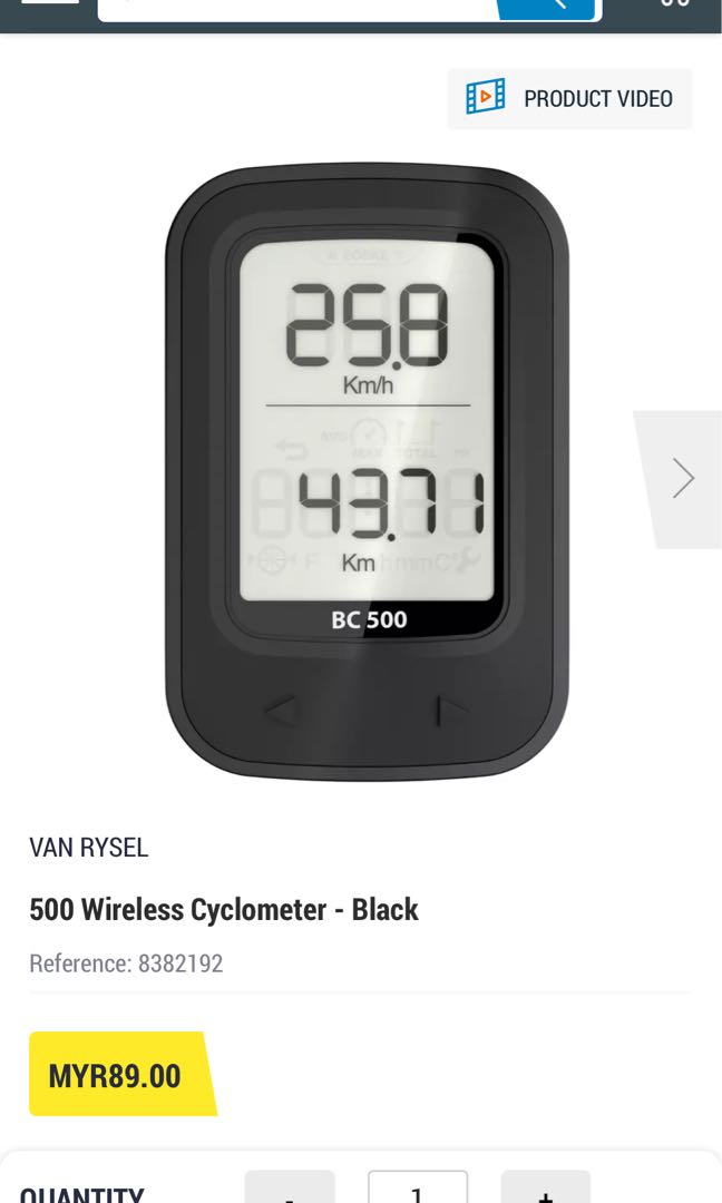 Btwin hotsell cyclometer 500