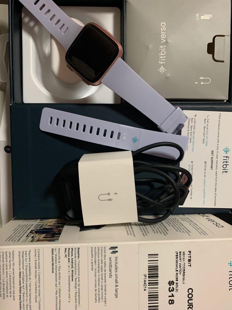 Fitbit Versa Periwinkle Rose Gold