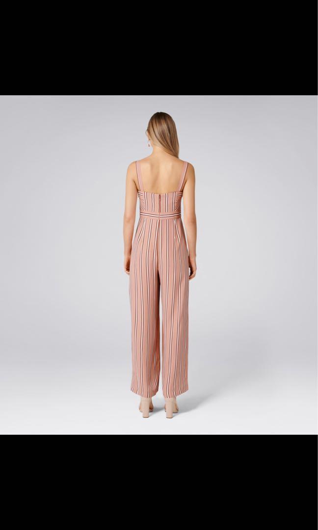 Forever new striped jumpsuit top
