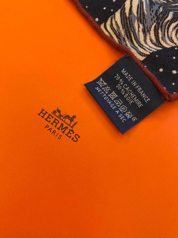 Hermès Scarf (Category: Luxury Accessories) located in Quezon City. Submitted by planthappy (Listing ID 1056360210, Image 2). Description: Hermès Awoo Scarf 65X65cm Cashmere 70% Silk 30% in Original Box Paper Bag .