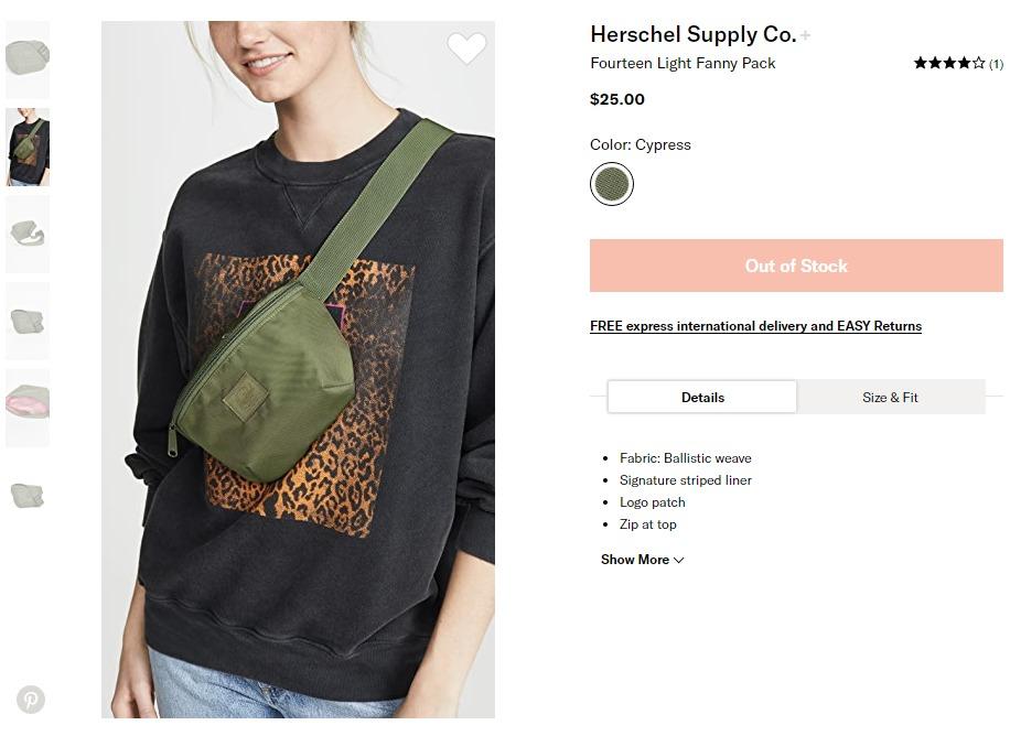 Herschel clearance fourteen light