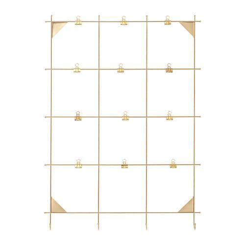 IKEA gold memo board with clips, Furniture & Home Living, Home Decor