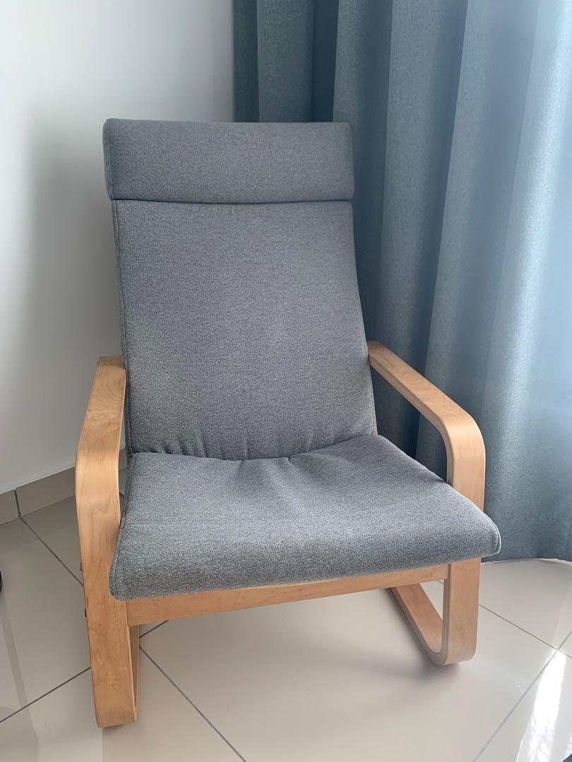 Ikea poang lysed best sale grey