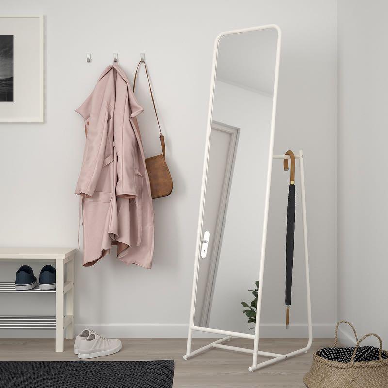 Ikea White Standing Mirror 48 X 160cm Furniture Others On Carousell