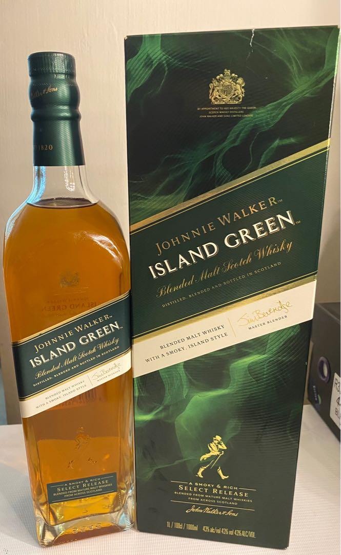 Johnnie Walker Island Green 1L, Food & Drinks, Alcoholic Beverages on