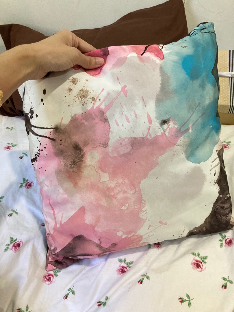 Kmart watercolor Pillow Ikea inspired, Furniture & Home Living, Home