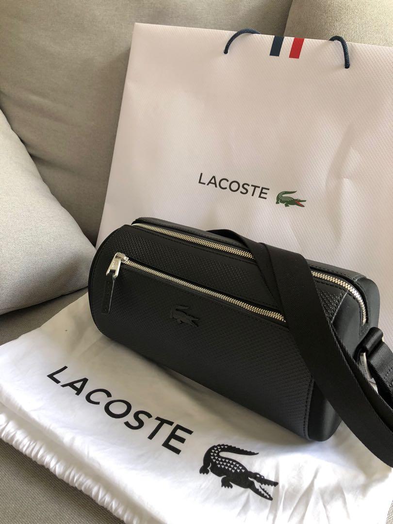 Lacoste Sling Bag Cylinder bag, Men's Fashion, Bags, Sling Bags on