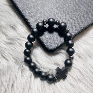 Matte Onyx Rosary Bracelet