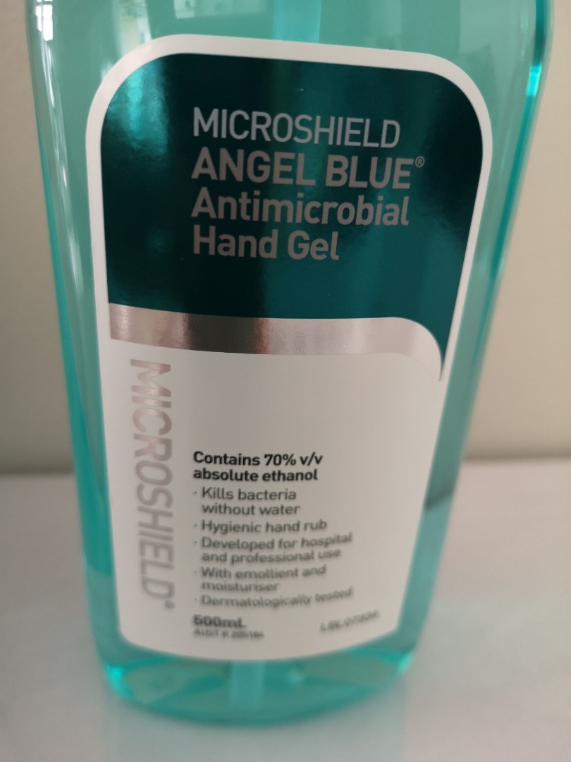 Microshield angel blue antimicrobial hand gel, Everything Else on Carousell