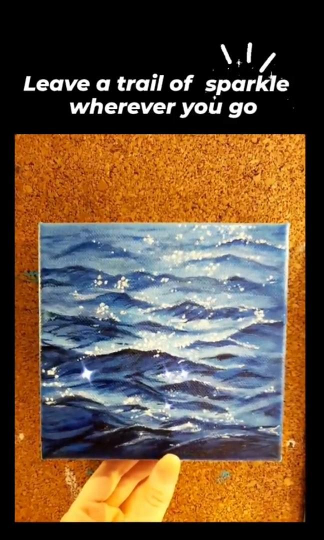 Mini Ocean Acrylic Painting, Hobbies & Toys, Stationery & Craft, Art ...