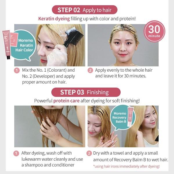 Moremo Keratin Hair Color Ash Blue, Health & Beauty, Hair Care on Carousell