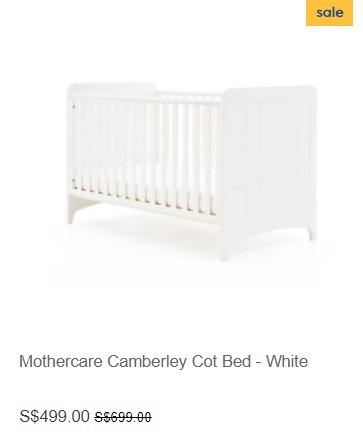 Mothercare camberley cot bed