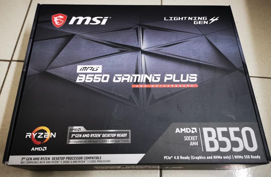 MSI B550 Gaming Plus ATX AM4 Motherboard, Supports 3rd Gen AMD Ryzen  Processors