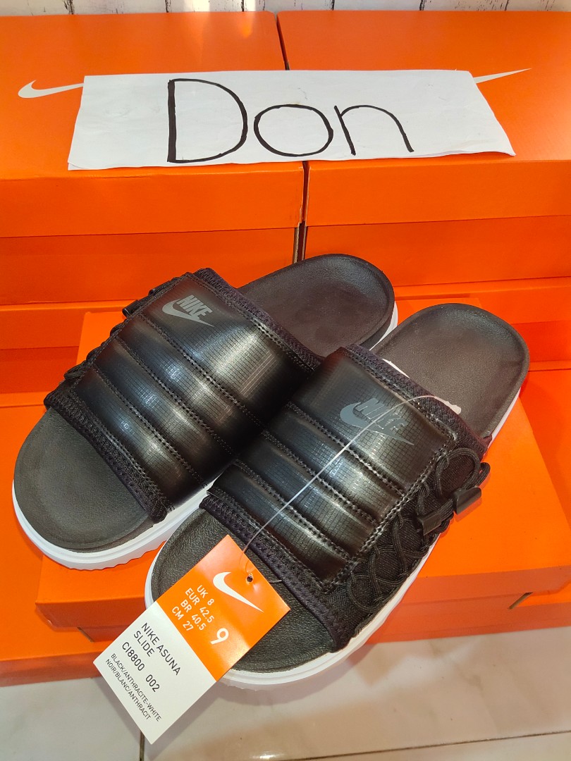 nike asuna slide men's black