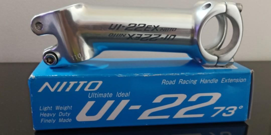 UI-85EX-100 NITTO UI-85EX Silver Road Racing Handle Extension Stem 100 mm