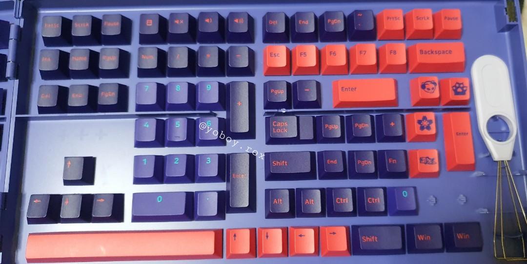 PBT Keycaps Doubleshot Laser Akko Neon Keycaps Purple Neon Blue Pink ...