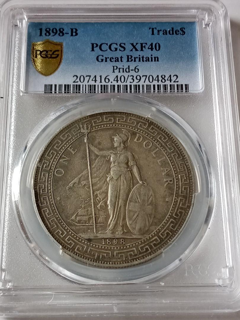 PCGS XF40 1898年早期站洋(實價), 玩具收藏品, 紀念品及古董, 貨幣