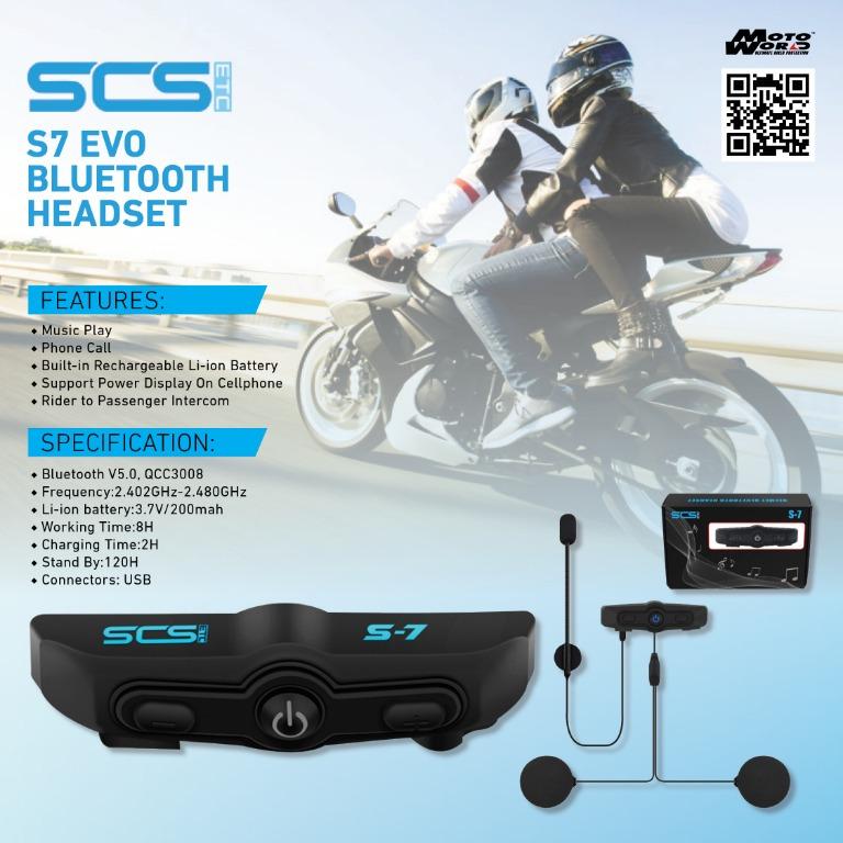 Scs s7 bluetooth clearance headset