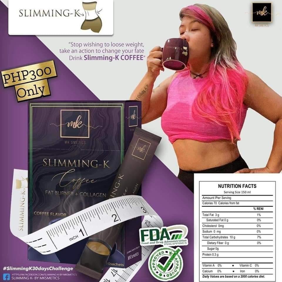 SLIMMING K COFFEE FAT BURNER + COLLGEN on Carousell