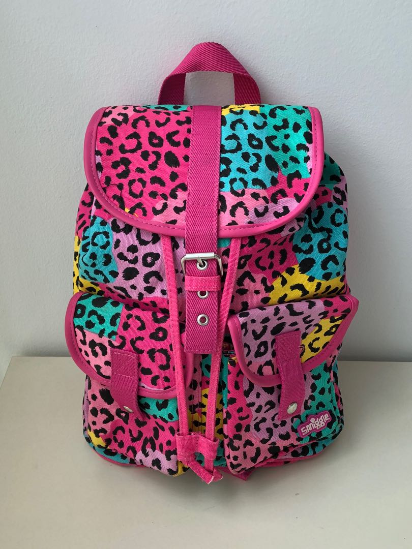 Smiggle leopard backpack outlet