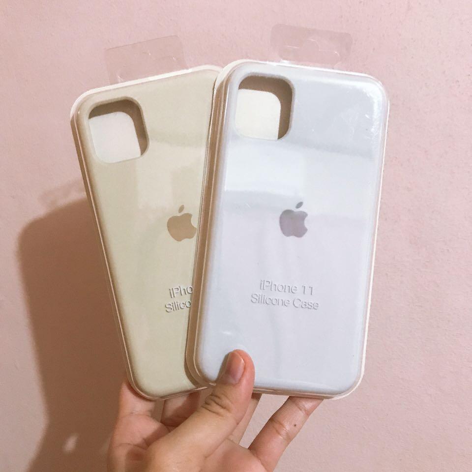 Take 2 New Iphone 11 Silicone Case White And Rice White Free Case Mobile Phones Gadgets Mobile Gadget Accessories Cases Sleeves On Carousell