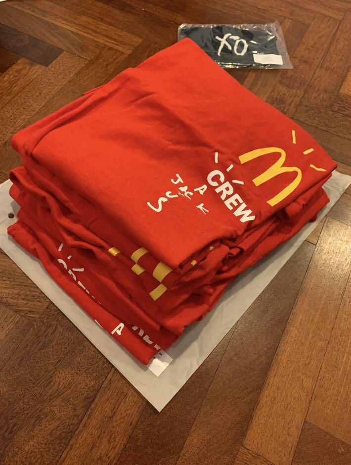 travis scott crew mcdonalds shirt