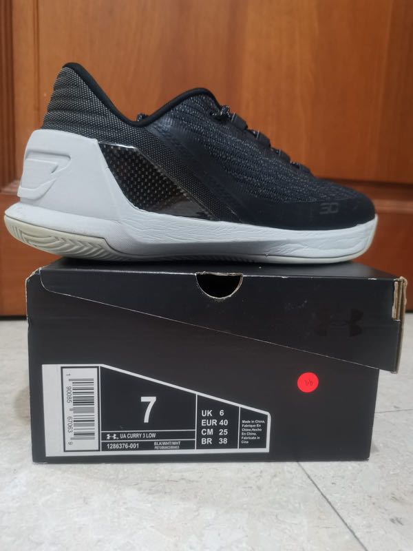 Under armour curry 3 low black sales