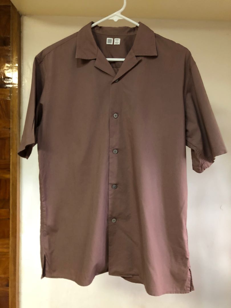 Uniqlo U Open Collar Shirt Men S Fashion Tops Sets Tshirts Polo Shirts On Carousell