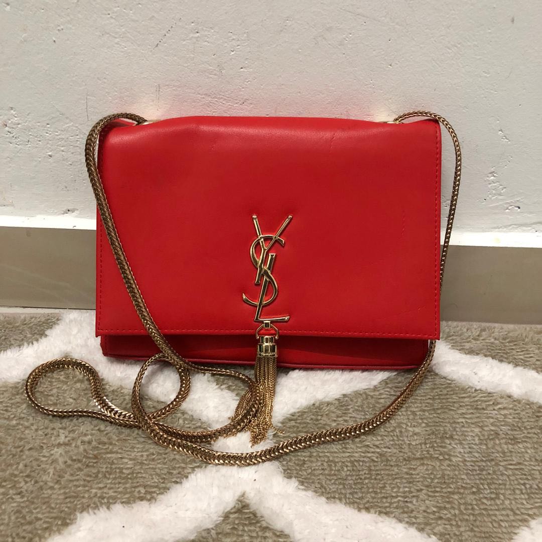 Ysl sling bag red hot sale