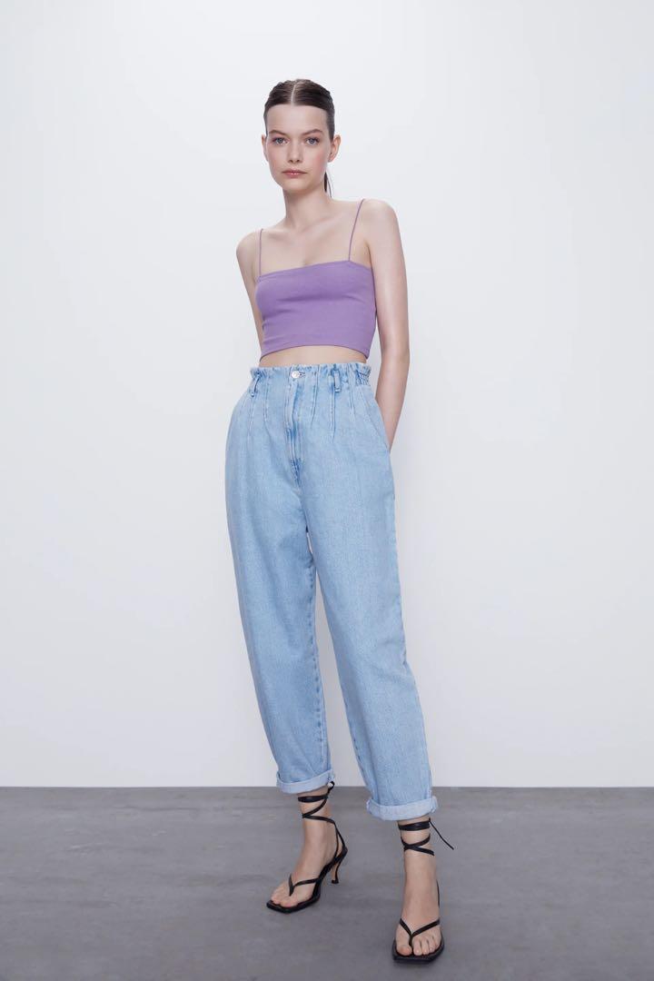 Strappy crop top trf Outlet