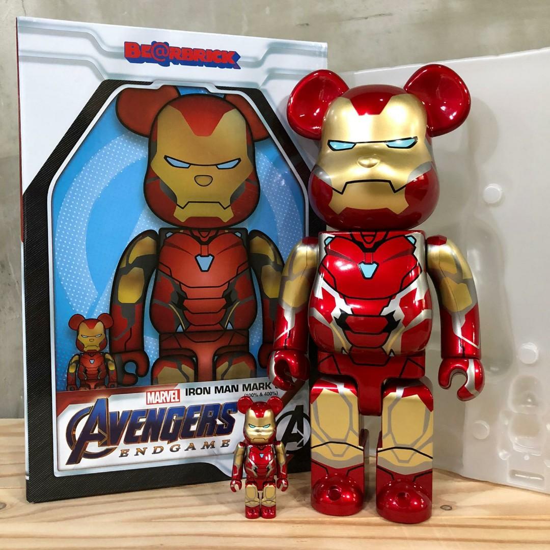 BE@RBRICK IRON MAN MARK85 CHROME 100\u0026400 - SF・ファンタジー ...