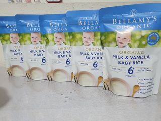 bellamy's organic milk and vanilla baby rice