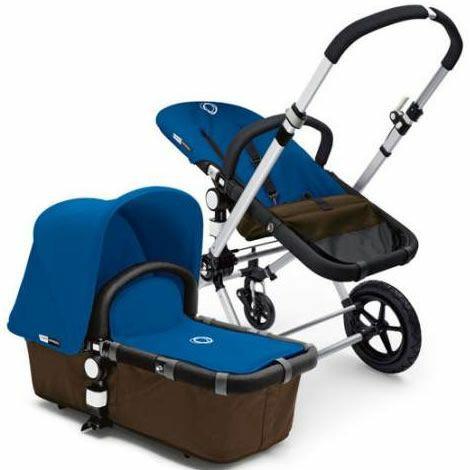 Bugaboo Cameleon Plus Brown Base Royal Blue Fabric