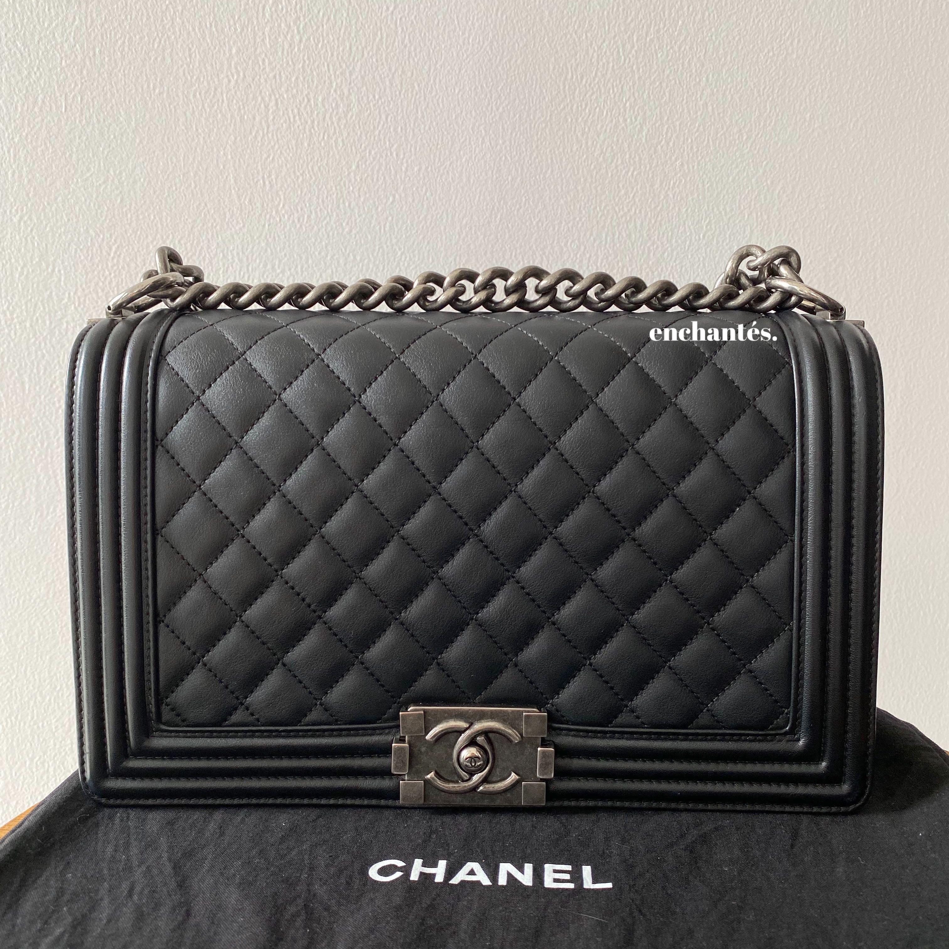 Chanel Boy Bag New Medium Black Hardware AUTHENTIC ORIGINAL 100