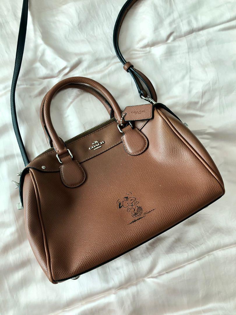 light brown coach mini doctors bag