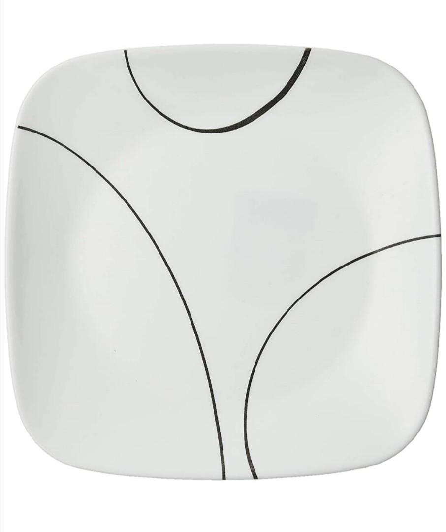 Corelle Simple Lines Lunch Plate 6 piece set Lunch plates White