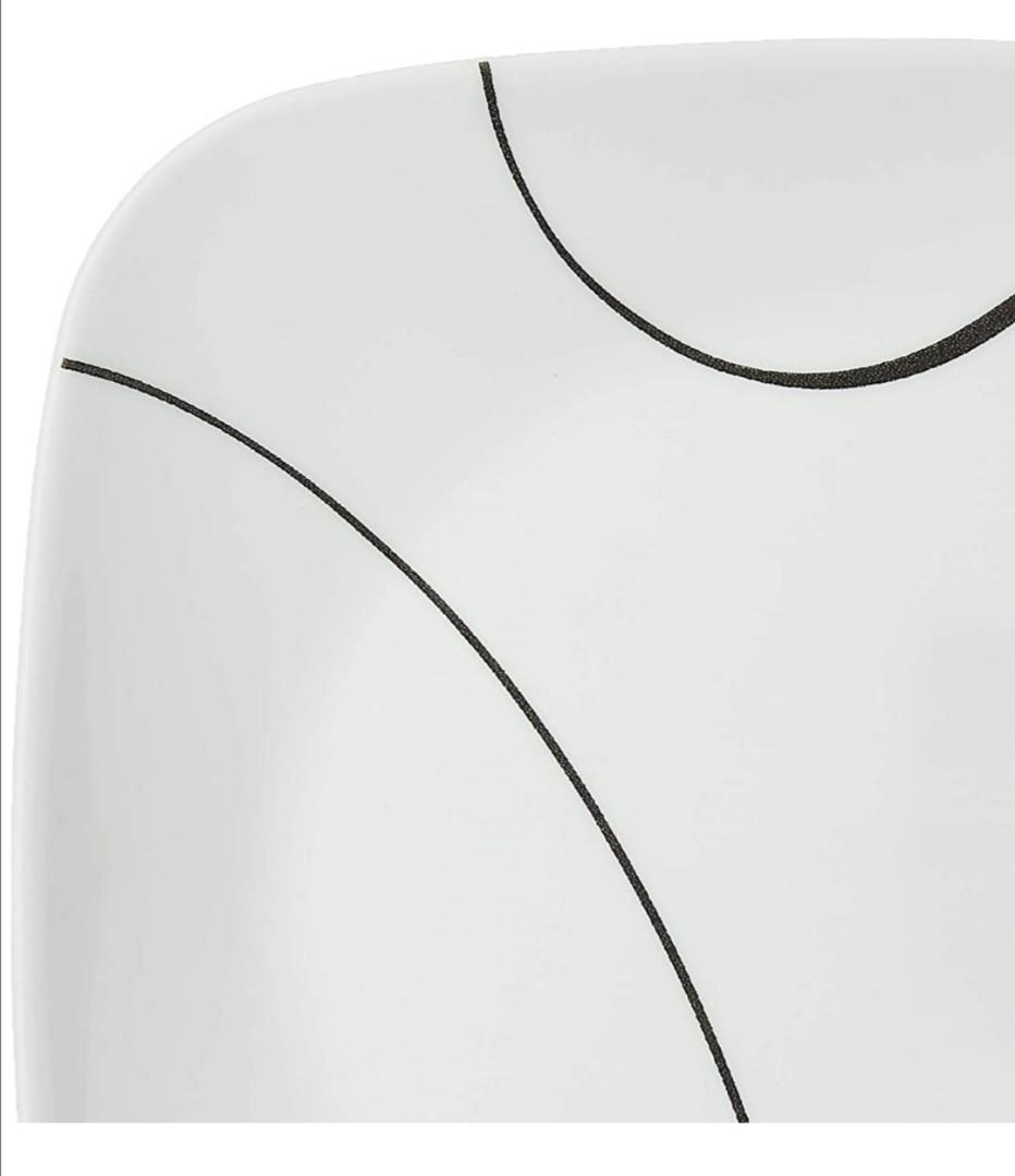 Corelle Simple Lines Lunch Plate 6 piece set Lunch plates White