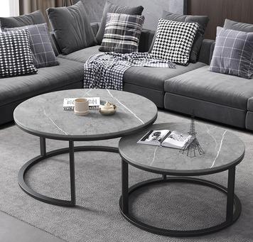 Slate Coffee Table Set - Set Of 2 Rustic Wood End Side Tables Slate Gray Saracina Home Target - Pleasurable slate tile coffee table, source: