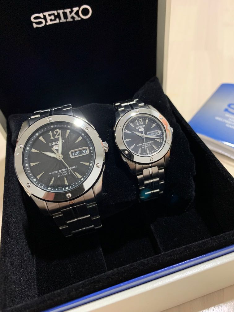 Authentic SEIKO 5 Automatic Couple Dress Watch, Luxury, Watches on Carousell