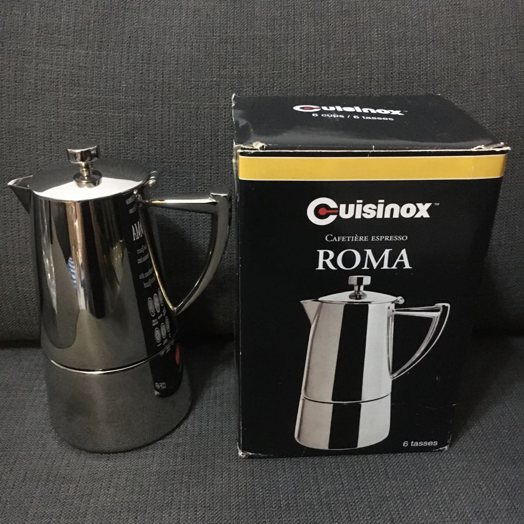 Cuisinox Roma Stainless Steel Induction Stovetop Moka Espresso Coffee Maker
