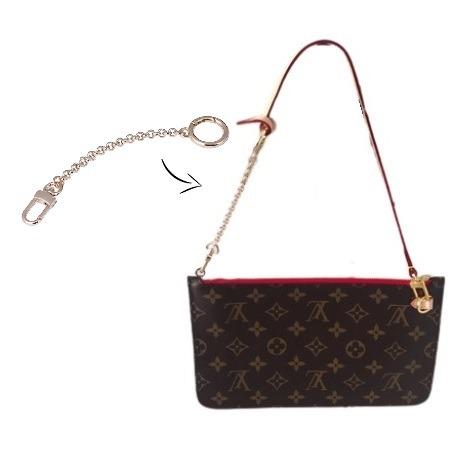 D-rings LV Cosmetic Pouch . Convert to Sling bag . Detachable Chain Sling  Shoulder Strap, Luxury, Accessories on Carousell